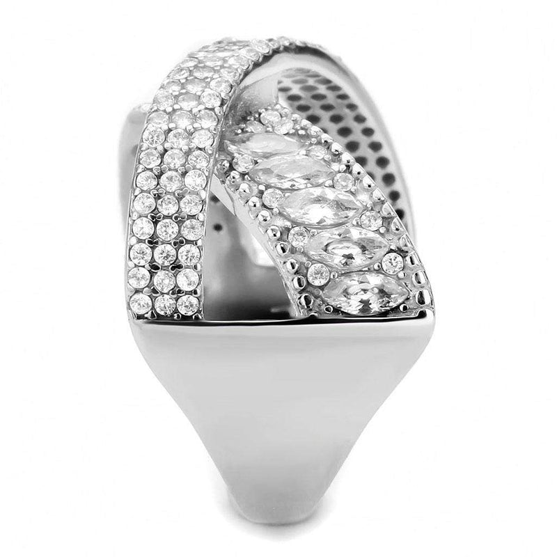 Silver Jewelry Rings Cubic Zirconia Rings DA361 Stainless Steel Ring with AAA Grade CZ Alamode Fashion Jewelry Outlet