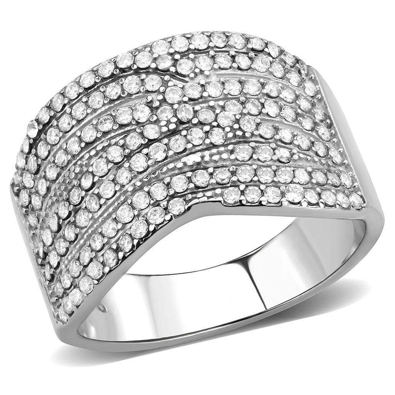 Silver Jewelry Rings Cubic Zirconia Rings DA362 Stainless Steel Ring with AAA Grade CZ Alamode Fashion Jewelry Outlet