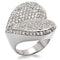Cubic Zirconia Rings LO1492 Rhodium Brass Ring with AAA Grade CZ