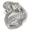 Cubic Zirconia Rings LO1537 Rhodium Brass Ring with AAA Grade CZ