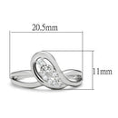 Silver Jewelry Rings Cubic Zirconia Rings LO2051 Rhodium Brass Ring with AAA Grade CZ Alamode Fashion Jewelry Outlet