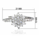 Silver Jewelry Rings Cubic Zirconia Rings LO2052 Rhodium Brass Ring with AAA Grade CZ Alamode Fashion Jewelry Outlet