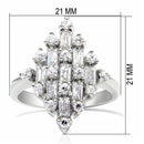 Silver Jewelry Rings Cubic Zirconia Rings LO2061 Rhodium Brass Ring with AAA Grade CZ Alamode Fashion Jewelry Outlet