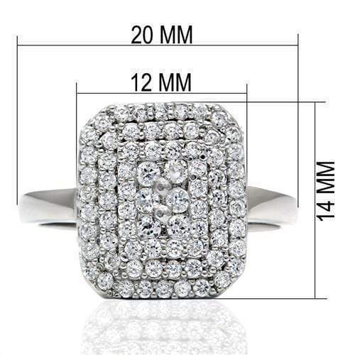 Silver Jewelry Rings Cubic Zirconia Rings LO2064 Rhodium Brass Ring with AAA Grade CZ Alamode Fashion Jewelry Outlet