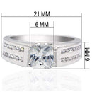 Silver Jewelry Rings Cubic Zirconia Rings LO2070 Rhodium Brass Ring with AAA Grade CZ Alamode Fashion Jewelry Outlet