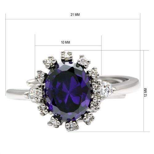 Silver Jewelry Rings Cubic Zirconia Rings LO2073 Rhodium Brass Ring with AAA Grade CZ Alamode Fashion Jewelry Outlet