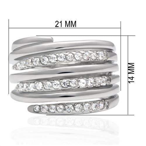 Silver Jewelry Rings Cubic Zirconia Rings LO2075 Rhodium Brass Ring with AAA Grade CZ Alamode Fashion Jewelry Outlet