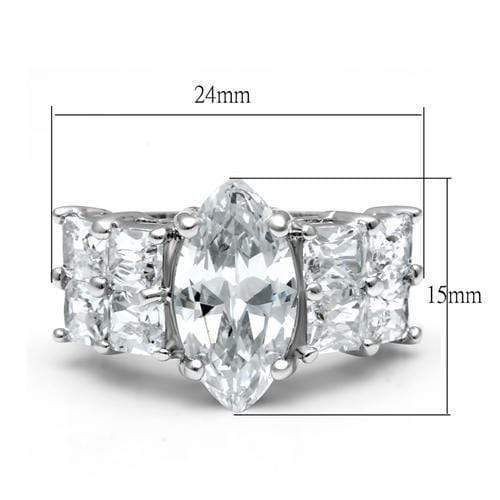 Silver Jewelry Rings Cubic Zirconia Rings LO2091 Rhodium Brass Ring with AAA Grade CZ Alamode Fashion Jewelry Outlet