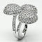 Cubic Zirconia Rings LO2526 Rhodium Brass Ring with AAA Grade CZ