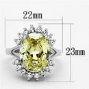 Cubic Zirconia Rings LO2943 Rhodium Brass Ring with AAA Grade CZ