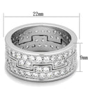 Cubic Zirconia Rings LO3348 Rhodium Brass Ring with AAA Grade CZ