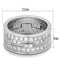 Cubic Zirconia Rings LO3348 Rhodium Brass Ring with AAA Grade CZ