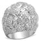 Cubic Zirconia Rings LO3352 Rhodium Brass Ring with AAA Grade CZ