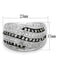 Cubic Zirconia Rings LO3400 Rhodium + Ruthenium Brass Ring with CZ