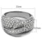 Cubic Zirconia Rings LO3741 Rhodium Brass Ring with AAA Grade CZ