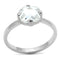 Cubic Zirconia Rings LO4080 Rhodium Brass Ring with AAA Grade CZ