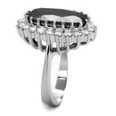 Cubic Zirconia Rings LO4094 Rhodium Brass Ring with CZ