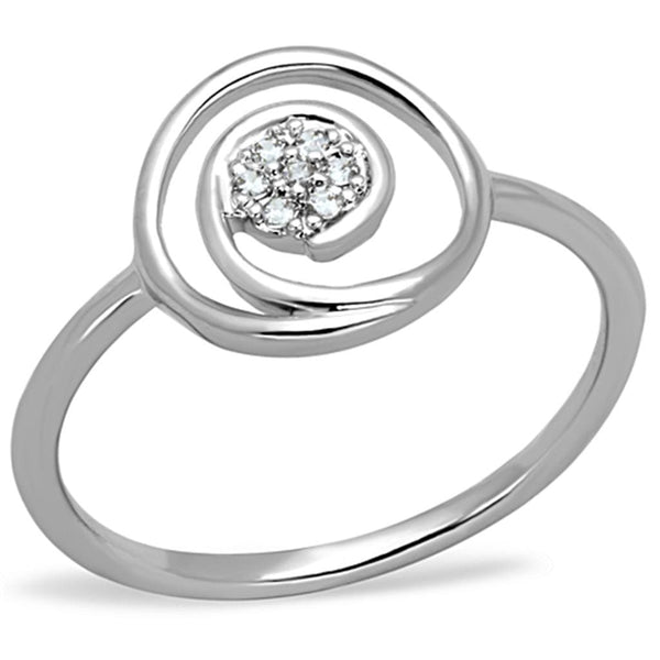 Cute Rings 3W765 Rhodium Brass Ring with AAA Grade CZ