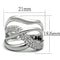 Cute Rings 3W766 Rhodium Brass Ring with AAA Grade CZ