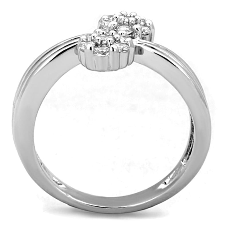 Cute Rings 3W767 Rhodium Brass Ring with AAA Grade CZ