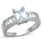 Silver Jewelry Rings Cute Rings 3W769 Rhodium Brass Ring with AAA Grade CZ Alamode Fashion Jewelry Outlet