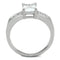 Silver Jewelry Rings Cute Rings 3W769 Rhodium Brass Ring with AAA Grade CZ Alamode Fashion Jewelry Outlet