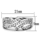 Silver Jewelry Rings Cute Rings 3W771 Rhodium Brass Ring with AAA Grade CZ Alamode Fashion Jewelry Outlet