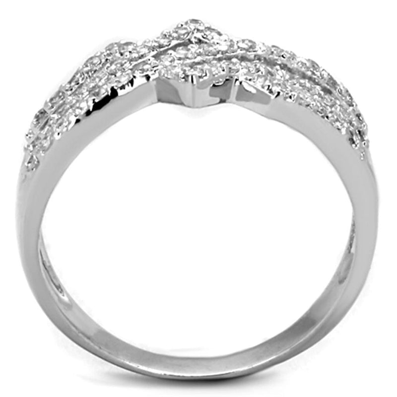 Silver Jewelry Rings Cute Rings 3W771 Rhodium Brass Ring with AAA Grade CZ Alamode Fashion Jewelry Outlet