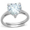 Cute Rings 3W776 Rhodium Brass Ring with AAA Grade CZ