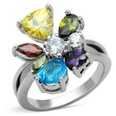 Cute Rings 3W789 Rhodium Brass Ring with AAA Grade CZ