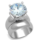 Cute Rings 3W802 Rhodium Brass Ring with AAA Grade CZ