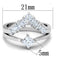 Cute Rings 3W815 Rhodium Brass Ring with AAA Grade CZ
