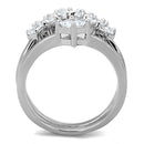 Cute Rings 3W815 Rhodium Brass Ring with AAA Grade CZ