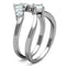 Cute Rings 3W815 Rhodium Brass Ring with AAA Grade CZ