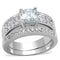 Cute Rings 3W817 Rhodium Brass Ring with AAA Grade CZ