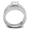 Cute Rings 3W817 Rhodium Brass Ring with AAA Grade CZ