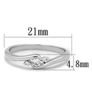 Cute Rings 3W822 Rhodium Brass Ring with AAA Grade CZ