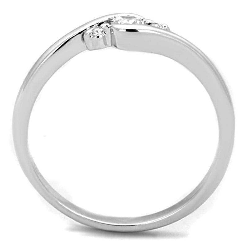 Cute Rings 3W822 Rhodium Brass Ring with AAA Grade CZ