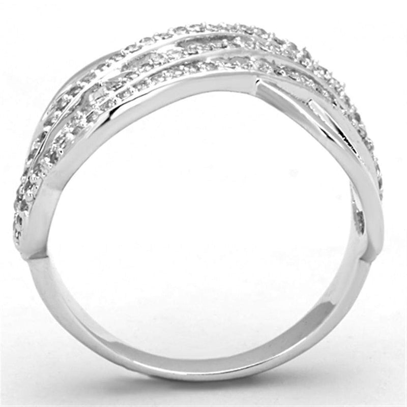 Cute Rings 3W823 Rhodium Brass Ring with AAA Grade CZ