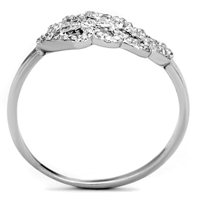 Cute Rings 3W824 Rhodium Brass Ring with AAA Grade CZ