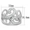 Cute Rings 3W827 Rhodium Brass Ring with AAA Grade CZ