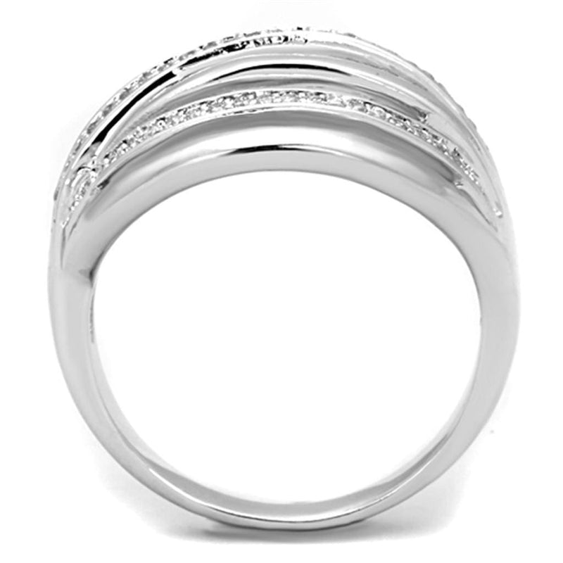 Cute Rings 3W828 Rhodium Brass Ring with AAA Grade CZ