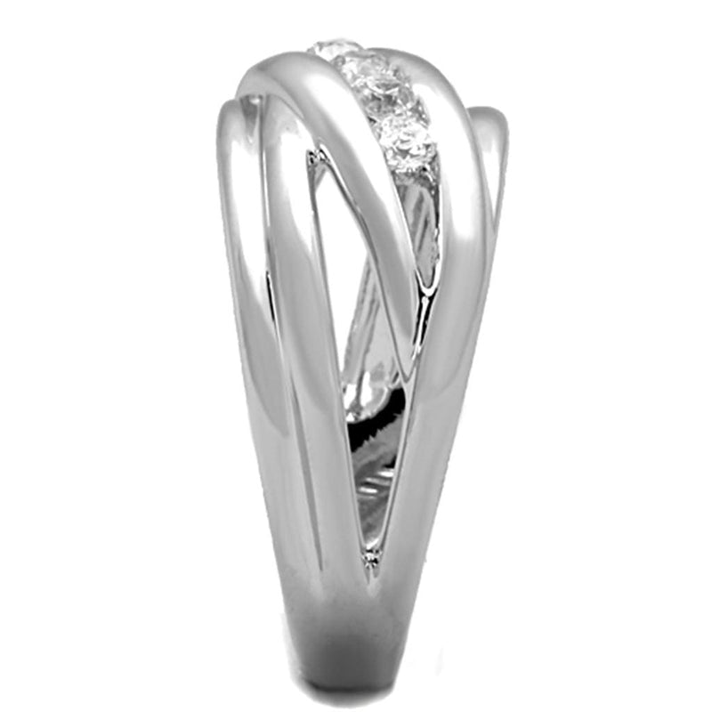 Cute Rings 3W830 Rhodium Brass Ring with AAA Grade CZ