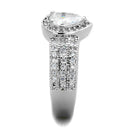 Cute Rings 3W831 Rhodium Brass Ring with AAA Grade CZ