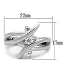 Cute Rings 3W833 Rhodium Brass Ring with AAA Grade CZ