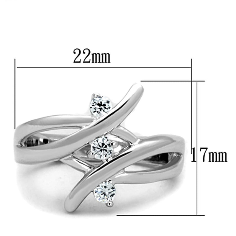 Cute Rings 3W833 Rhodium Brass Ring with AAA Grade CZ