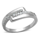 Cute Rings 3W835 Rhodium Brass Ring with AAA Grade CZ