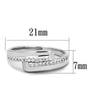 Cute Rings 3W835 Rhodium Brass Ring with AAA Grade CZ