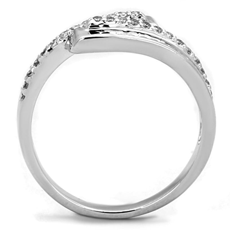 Cute Rings 3W835 Rhodium Brass Ring with AAA Grade CZ