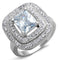 Cute Rings 3W839 Rhodium Brass Ring with AAA Grade CZ